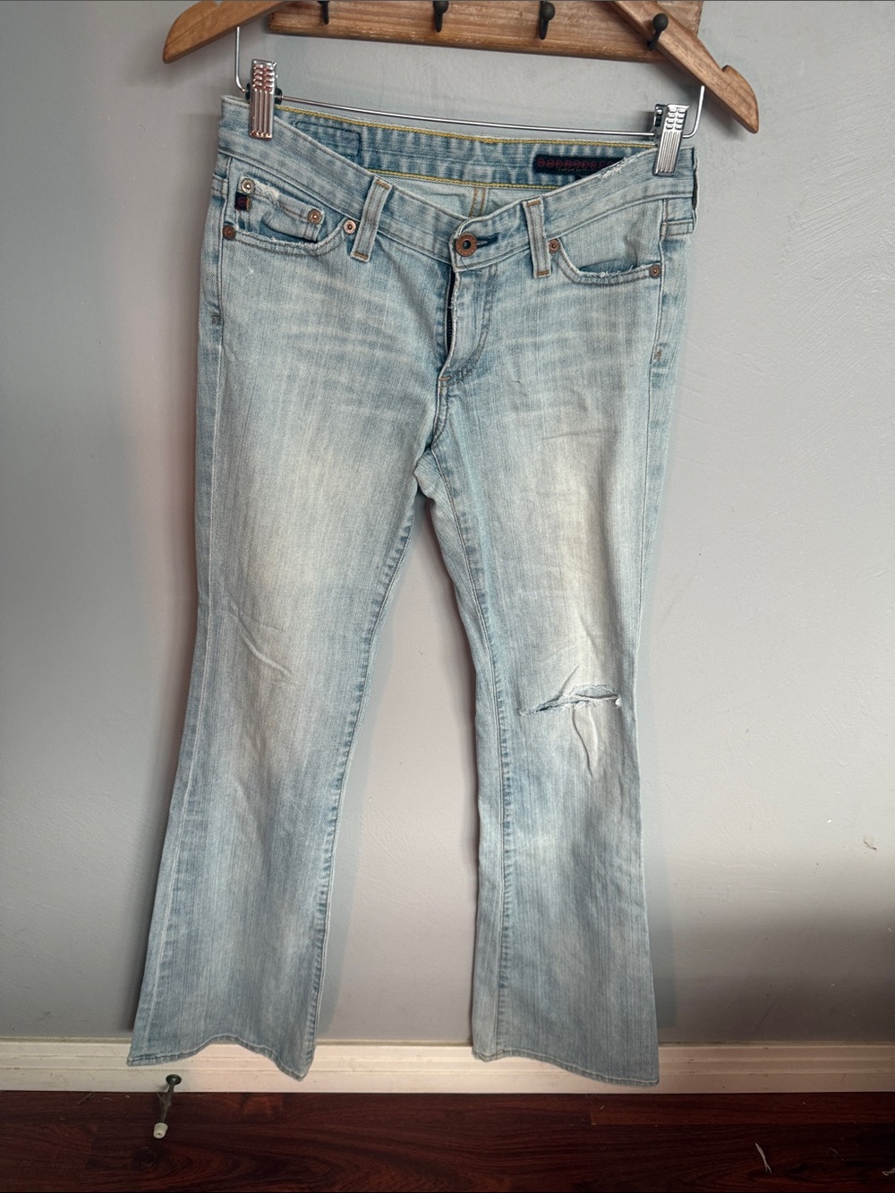 AG Adriano Goldschmied Light Blue Flared Jeans